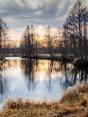 sunrise over the river