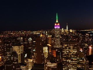 Plakat Empire State Building in New York City bei Nacht