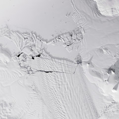 Stellite view of glacier. (Elements of this image furnished by NASA) © Igor_Filonenko