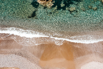 Aerial summer photo of beach and sea 