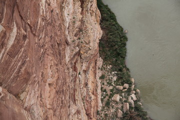 Bryce Canyon Utah pink cliffs and Hoodoospatches of gree
