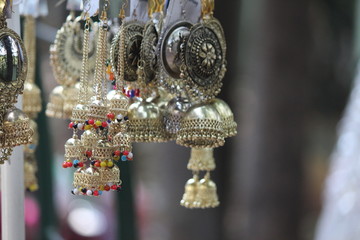 silver earrings with jewelry