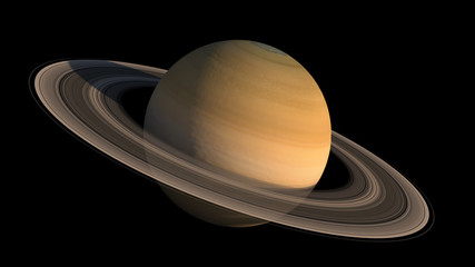 Detailed close-up of the planet Saturn - 337102531