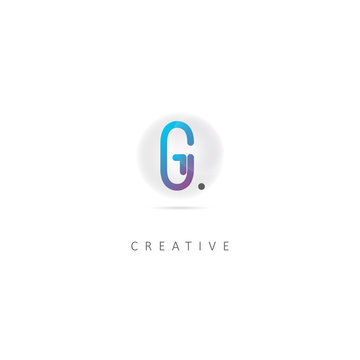 Abstract Initial Letter G Logo Design with Bubble element. Vector Illustration Template