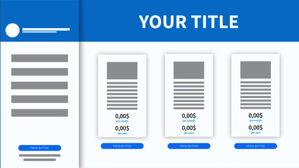 Simply beautiful template of design for mobile app