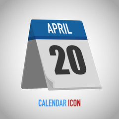 Table calendar. Date, day, month. Vector illustration background for reminder, app, UI, event, holiday, office document, icon and logo. isolated flat object and symbol. from year collection