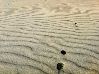 Fototapeta na wymiar Waves in the sand