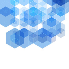 Obraz premium Hexagon background. Technology polygonal design. Digital futuristic minimalism. Vector