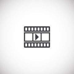 Cinema related icon on background for graphic and web design. Creative illustration concept symbol for web or mobile app