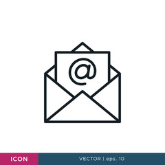 Mail icon vector design template. Editable stroke