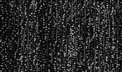 Worn down wallpaper pattern design. Broken plaster and grunge damask effect. Distressed overlay texture design. Vector illustration. Eps10.