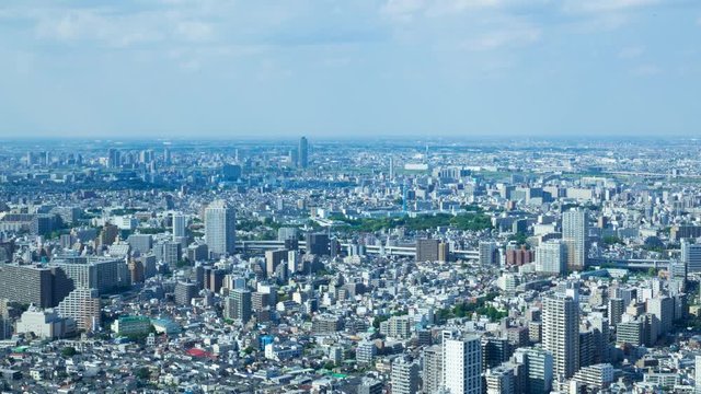 東京 タイムラプス　池袋から鳥瞰で望む街並み　2019年5月