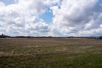 Fototapeta na wymiar Image of clouds over a field 