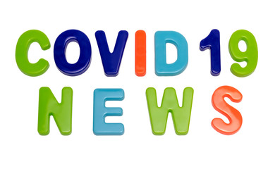 Text COVID-19 NEWS on a white background.