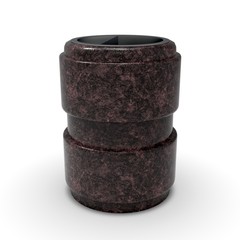 3d model urn Bastilia Maroon Granite