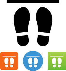 Shoe Print Social Distancing Icon