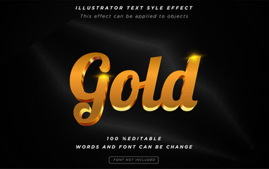 gold text effect style black background gradient vector premium