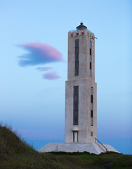 lighthouse on the coast of iceland