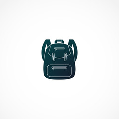 backpack. rucksack. Knapsack. Schoolbag. Sack icon. isolated vector element