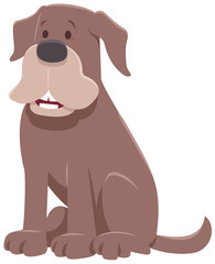 funny brown dog cartoon animal character