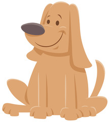funny beige dog cartoon animal character