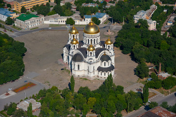 Ascension Cathedral in Novocherkassk, taken from the plane.