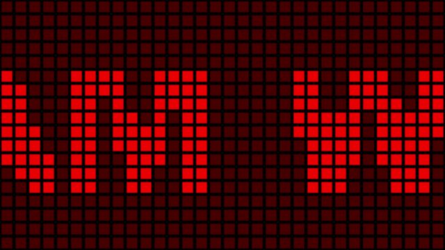 Livestream will start shortly text on led board