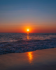 Beautiful sunset in Acapulco's beach