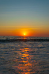 Beautiful sunset in Acapulco's beach