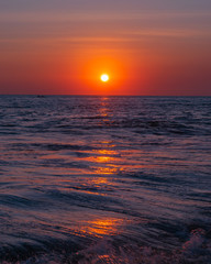 Fototapeta na wymiar Beautiful sunset in Acapulco's beach
