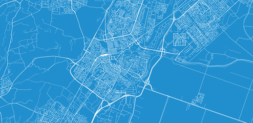 Urban vector city map of Alkmaar, The Netherlands