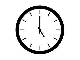 Clock icon symbol in classic flat style isolated on background for your web site design logo, app or UI. EPS10