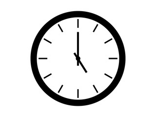 Clock icon symbol in classic flat style isolated on background for your web site design logo, app or UI. EPS10