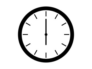 Clock icon symbol in classic flat style isolated on background for your web site design logo, app or UI. EPS10