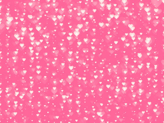 Many heart icon vector pink background. Love symbol for Valentine's Day sign in Flat style for graphic and web design or logo. EPS10