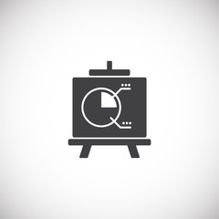 Business related icon on background for graphic and web design. Creative illustration concept symbol for web or mobile app