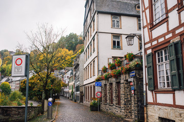 Obraz premium Monschau, Germany beautiful historic houses in a picturesque town