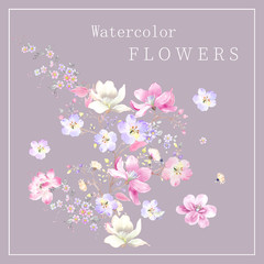 Beautiful watercolor flower 