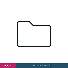 Folder line icon vector design template. Editable stroke