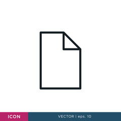 Paper icon vector design template. Editable stroke