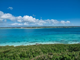 Beautiful seascape of miyako island Okinawa Japan