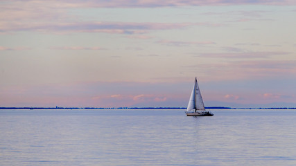 Sailboat in the bay of Trieste