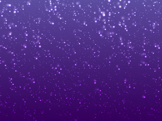 Holiday winter purple background with snow or snowflake for Merry Christmas and Happy New Year. Vector illustration