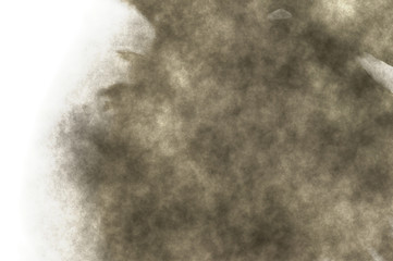 Abstract colorful watercolor on white background. Digital art painting.