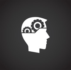 Creativity and inspiration related icon on background for graphic and web design. Creative illustration concept symbol for web or mobile app