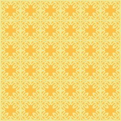 Beautiful of Colorful Yellow Flowers, Reapeated, Abstract, Illustrator Floral Pattern Wallpaper. Image for Printing on Paper, Wallpaper or Background, Covers, Fabrics