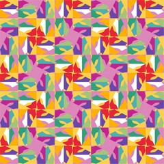 Beautiful of Colorful Shape, Abstract, Reapeated, Illustrator Geometric Pattern Wallpaper. Image for Printing on Paper, Wallpaper or Background, Covers, Fabrics