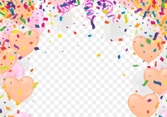 Happy Birthday rainbow color typography vector design, with balloons for greeting cards and posters