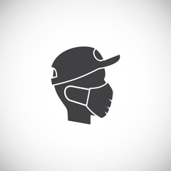 Contactless delivery related icon on background for graphic and web design. Creative illustration concept symbol for web or mobile app