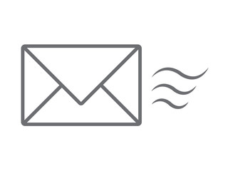 Mail icon. Vector technology communication for internet in current.